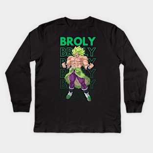 broly the legendary super saiyan Kids Long Sleeve T-Shirt